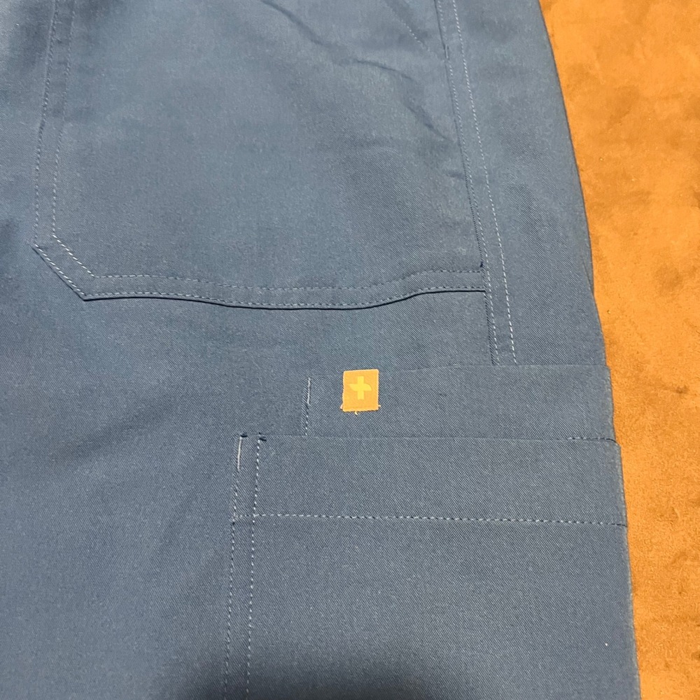 Figs Cairo Cargo Scrub Straight Leg Pants Mens Medium Blue TM3001 - Picture 5 of 9